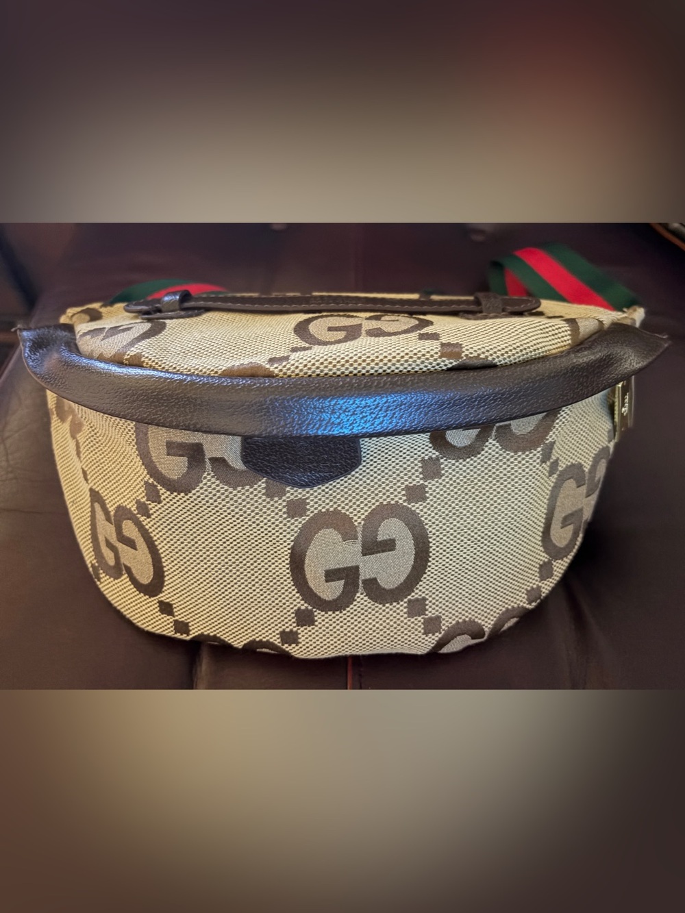 It rare big GG Brown Monogram Canvas unisex’s Bag - Designer-Inspired